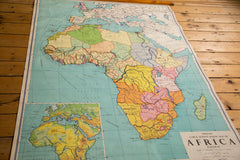 Vintage Africa Pull Down Map // ONH Item 2739 Image 1