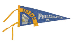 Vintage Philadelphia PA Felt Flag Banner // ONH Item 2744