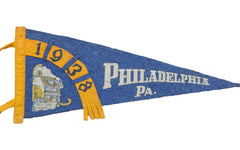 Vintage Philadelphia PA Felt Flag Banner // ONH Item 2744 Image 1