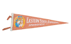 Vintage Eastern States Exposition Springfield Felt Flag Banner // ONH Item 2746