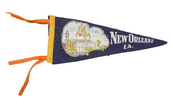Vintage New Orleans LA Felt Flag Banner // ONH Item 2750
