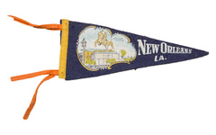 Vintage New Orleans LA Felt Flag Banner // ONH Item 2750