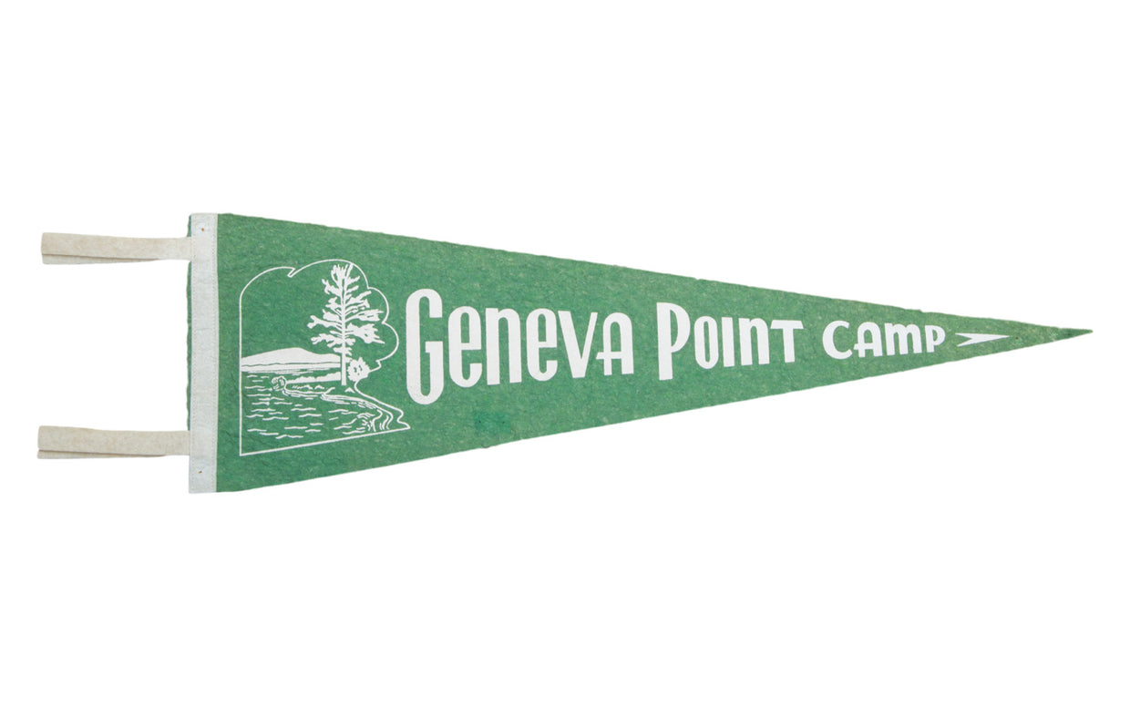Vintage Geneva Point Camp Felt Flag Banner // ONH Item 2752