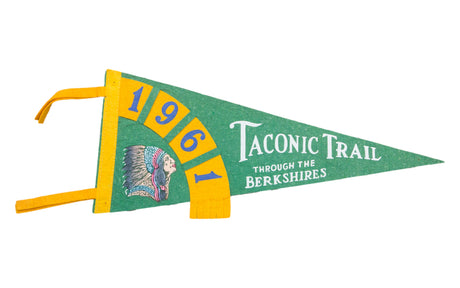 Vintage Taconic Trail Through the Berkshires Felt Flag Banner // ONH Item 2754