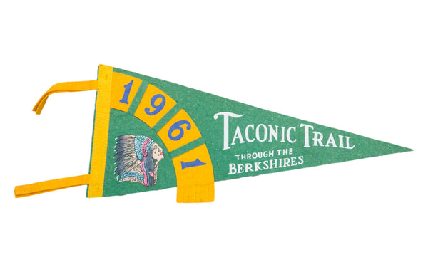 Vintage Taconic Trail Through the Berkshires Felt Flag Banner // ONH Item 2754