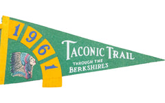 Vintage Taconic Trail Through the Berkshires Felt Flag Banner // ONH Item 2754 Image 1