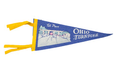 Vintage Ohio Turnpike Felt Flag Banner // ONH Item 2757