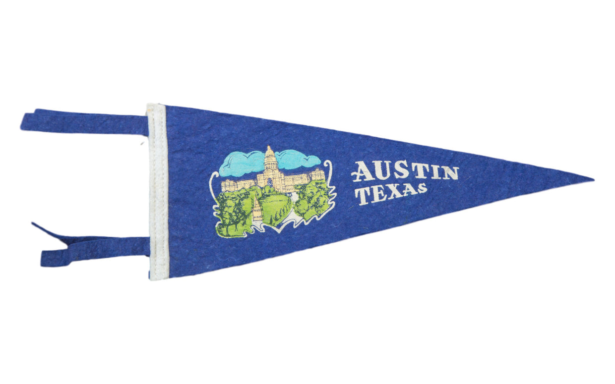 Vintage Austin Texas Felt Flag Banner // ONH Item 2759