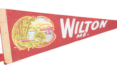 Vintage Wilton ME Felt Flag Banner // ONH Item 2761 Image 1