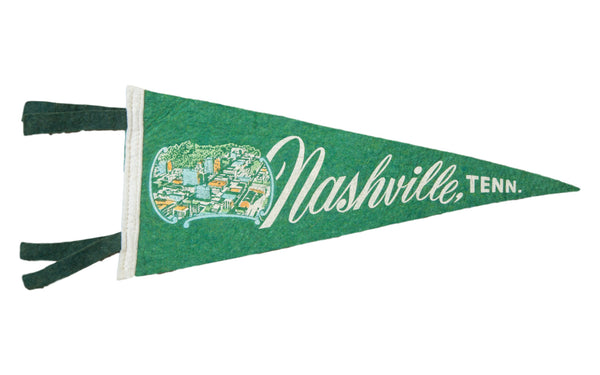 Vintage Nashville Tennessee Felt Flag Banner // ONH Item 2762