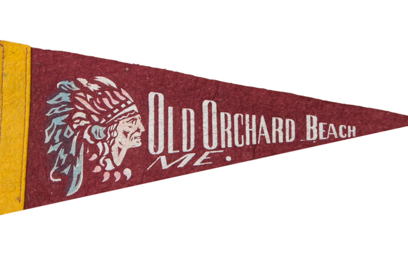 Vintage Old Orchard Beach ME Felt Flag Banner // ONH Item 2765 Image 1