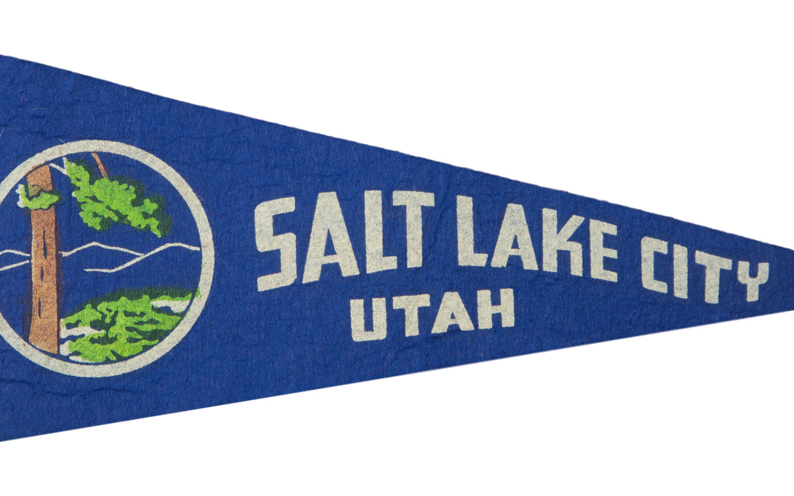 Vintage Salt Lake City Utah Felt Flag Banner // ONH Item 2767 Image 1