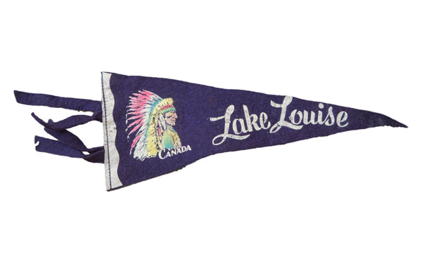 Vintage Lake Louise Canada Felt Flag Banner // ONH Item 2768