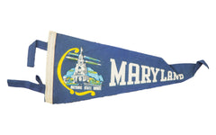 Vintage Maryland Felt Flag Banner // ONH Item 2778