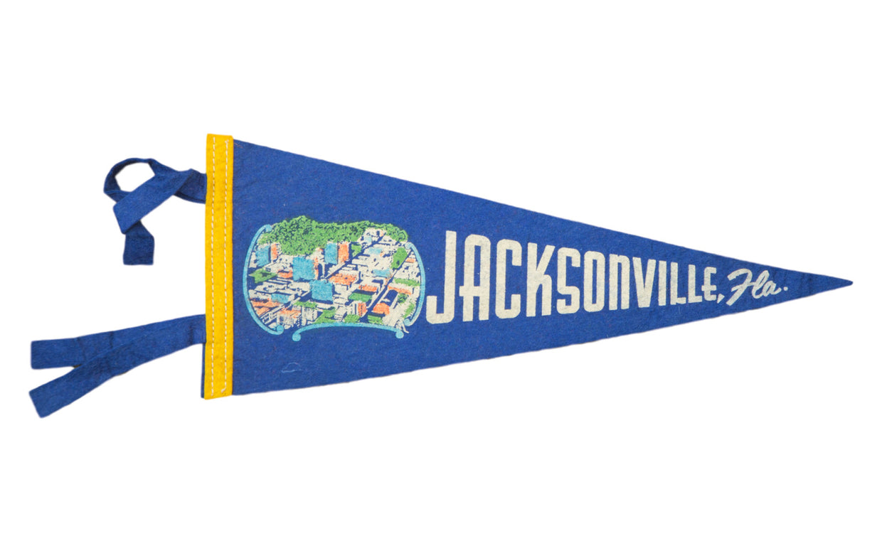 Vintage Jacksonville Florida Felt Flag Banner // ONH Item 2779