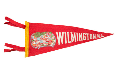 Vintage Wilmington NC Felt Flag Banner // ONH Item 2781