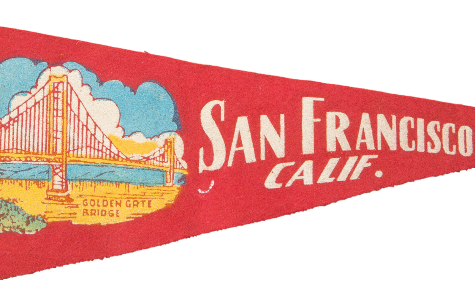 Vintage San Francisco California Felt Flag Banner // ONH Item 2786 Image 1