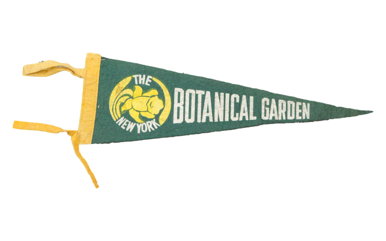 Vintage New York Botanical Garden Felt Flag Banner // ONH Item 2787