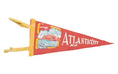 Vintage Atlantic City NJ Felt Flag Banner // ONH Item 2788