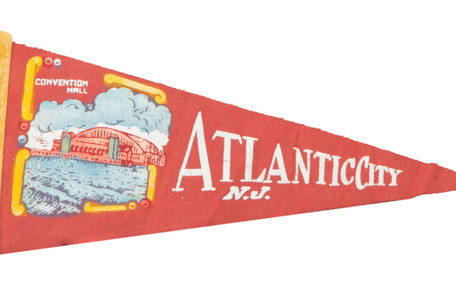 Vintage Atlantic City NJ Felt Flag Banner // ONH Item 2788 Image 1