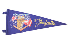Vintage Australia Felt Flag Banner // ONH Item 2790