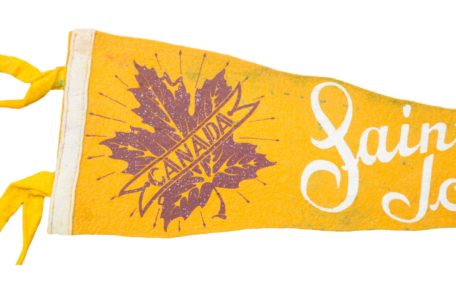 Vintage Saint John NB Canada Felt Flag Banner