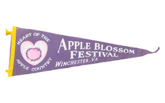 Vintage Apple Blossom Festival Winchester VA Felt Flag Banner // ONH Item 2795