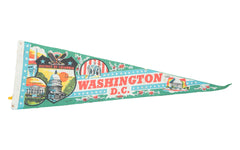 Vintage Washington DC Felt Flag Banner // ONH Item 2796