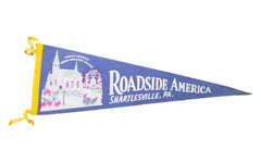 Vintage Roadside America Shartlesville PA Felt Flag Banner // ONH Item 2802