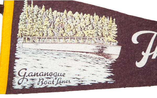 Vintage Thousand Islands Canada Felt Flag Banner // ONH Item 2804 Image 1