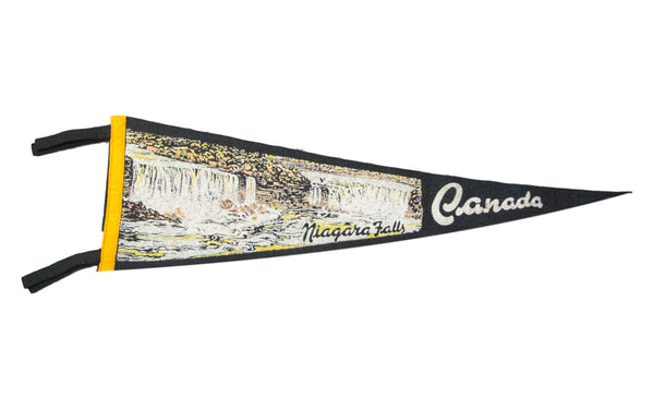 Vintage Niagara Falls Canada Felt Flag Banner // ONH Item 2806