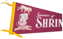 Vintage Souvenir of Shrine Circus Felt Flag Banner // ONH Item 2817 Image 1