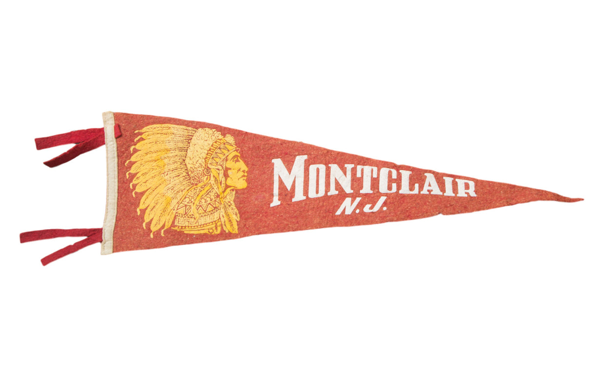 Vintage Montclair NJ Felt Flag Banner // ONH Item 2818