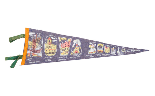 Vintage Nova Scotia Felt Flag Banner // ONH Item 2819