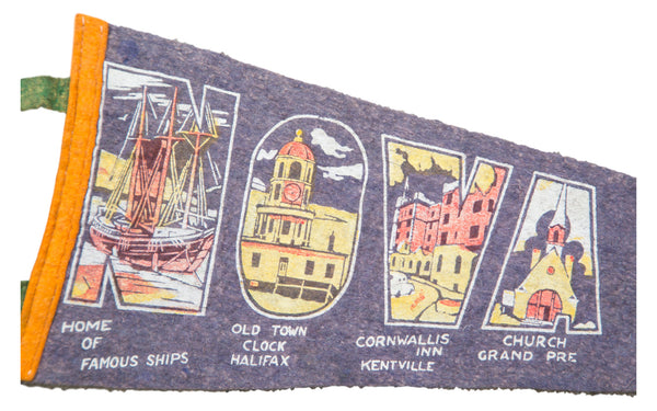 Vintage Nova Scotia Felt Flag Banner // ONH Item 2819 Image 1