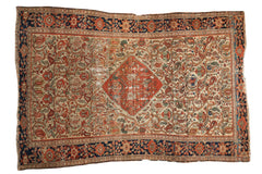 4x6 Distressed Fine Colorful Antique Malayer Rug // ONH Item 2827