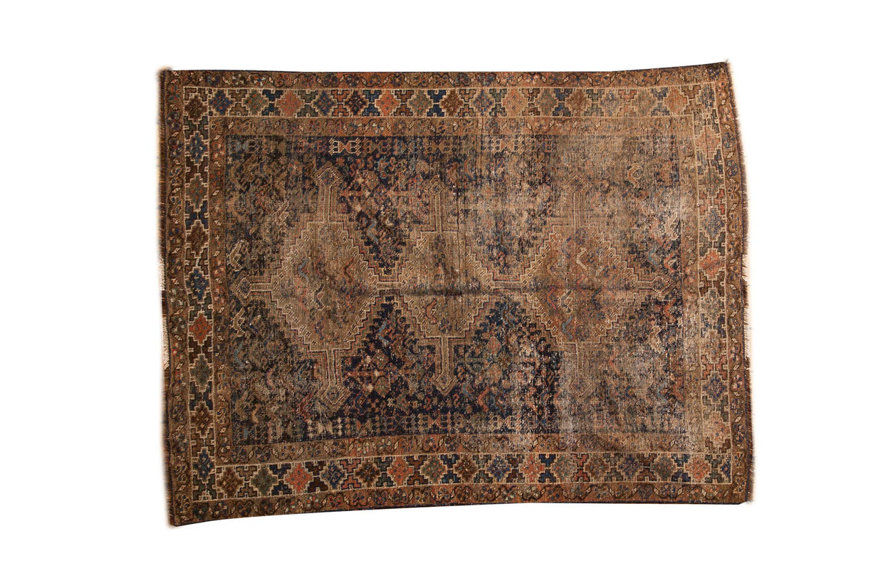 4.5x6 Vintage Distressed Shiraz Rug // ONH Item 2829