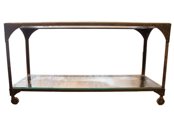 Antique Soapstone Industrial Counter Table // ONH Item 2837