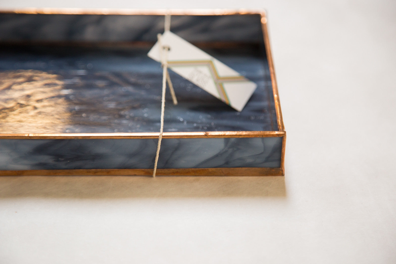 Large Black Stained Glass Tray // ONH Item 2849 Image 1