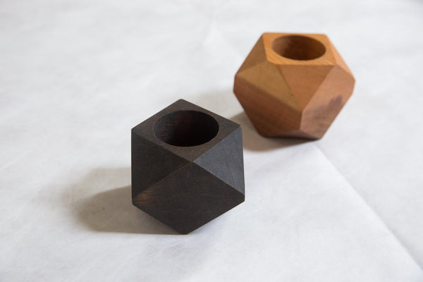 Air Plant Wooden Planter Charcoal // ONH Item 2869