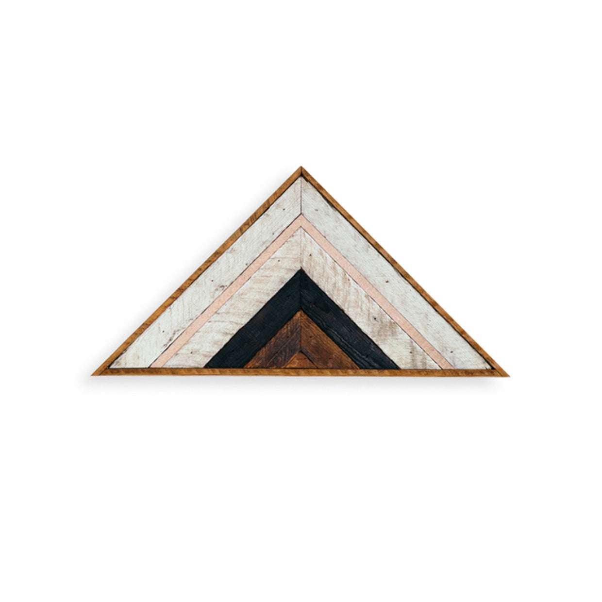 Reclaimed Wood Art Triangle Pink // ONH Item 2874