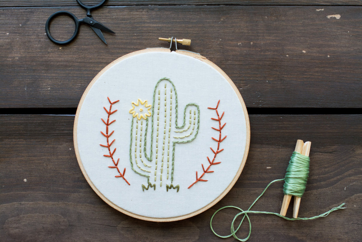 Cactus Embroidery Art // ONH Item 2881