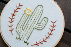 Cactus Embroidery Art // ONH Item 2881 Image 1