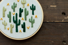 Multi Cactus Embroidery Art // ONH Item 2882 Image 1
