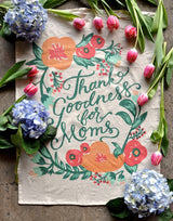 Natural cotton Mom Tea Towel, 