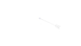 Sleek profile of the powder-coated white iron arrow wall art.