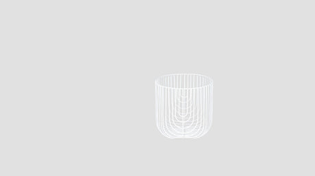 Wire Basket White 8" // ONH Item 2895