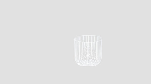 Wire Basket White 8" // ONH Item 2895