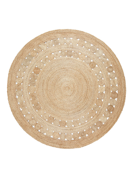 7' Round Hemp Rug // ONH Item 2901