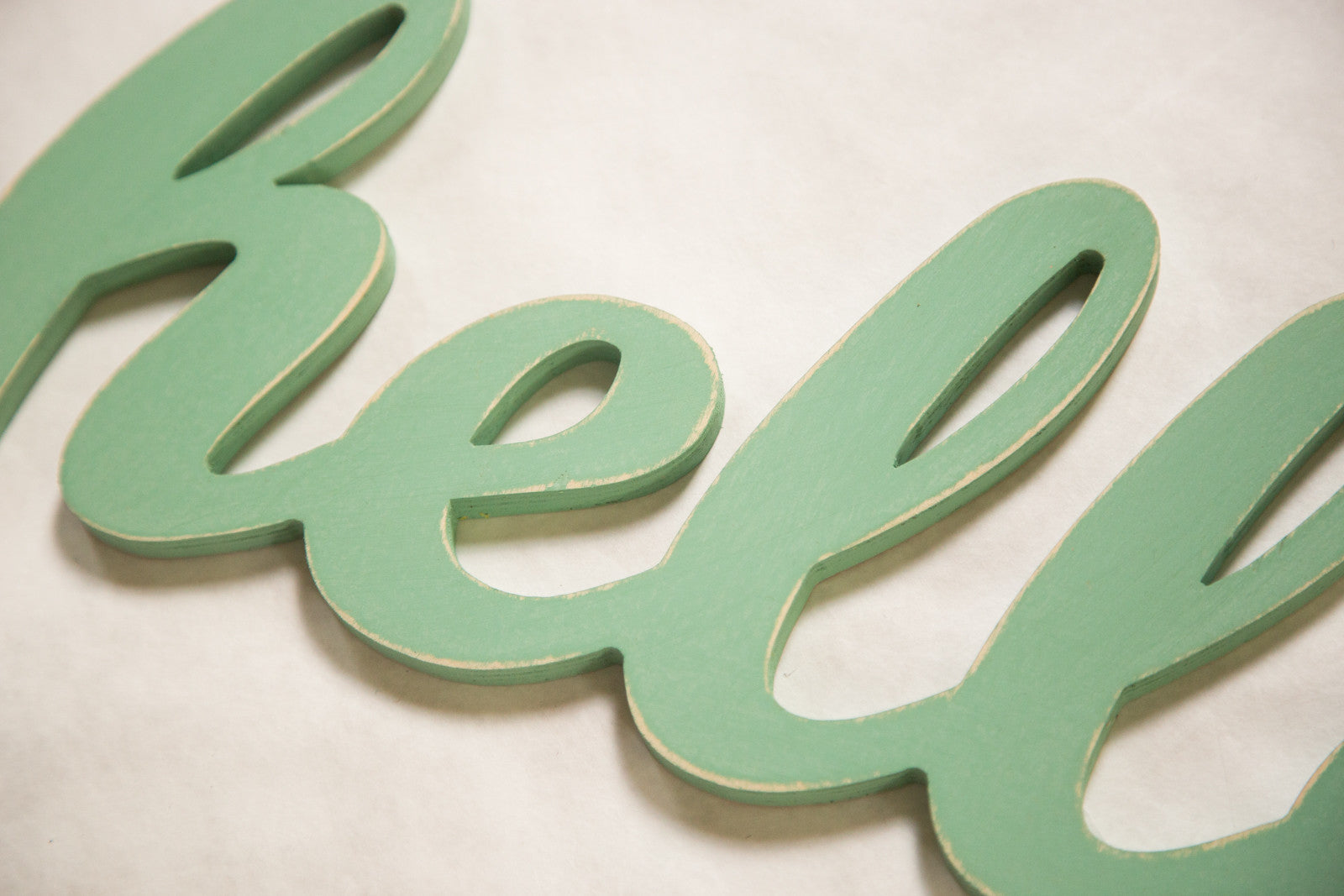 Hello Sign Seafoam // ONH Item 2903 Image 1
